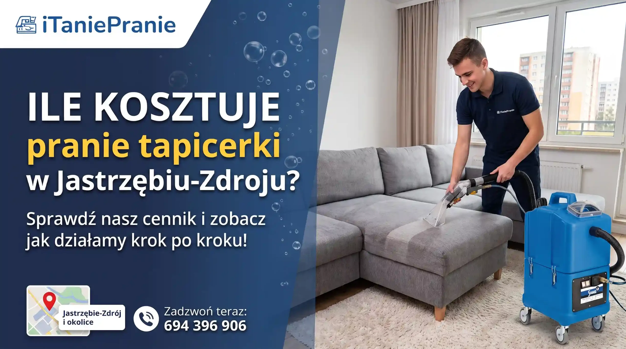 You are currently viewing Ile kosztuje mobilne pranie tapicerki w Jastrzębiu-Zdroju? Cennik i przebieg czyszczenia krok po kroku